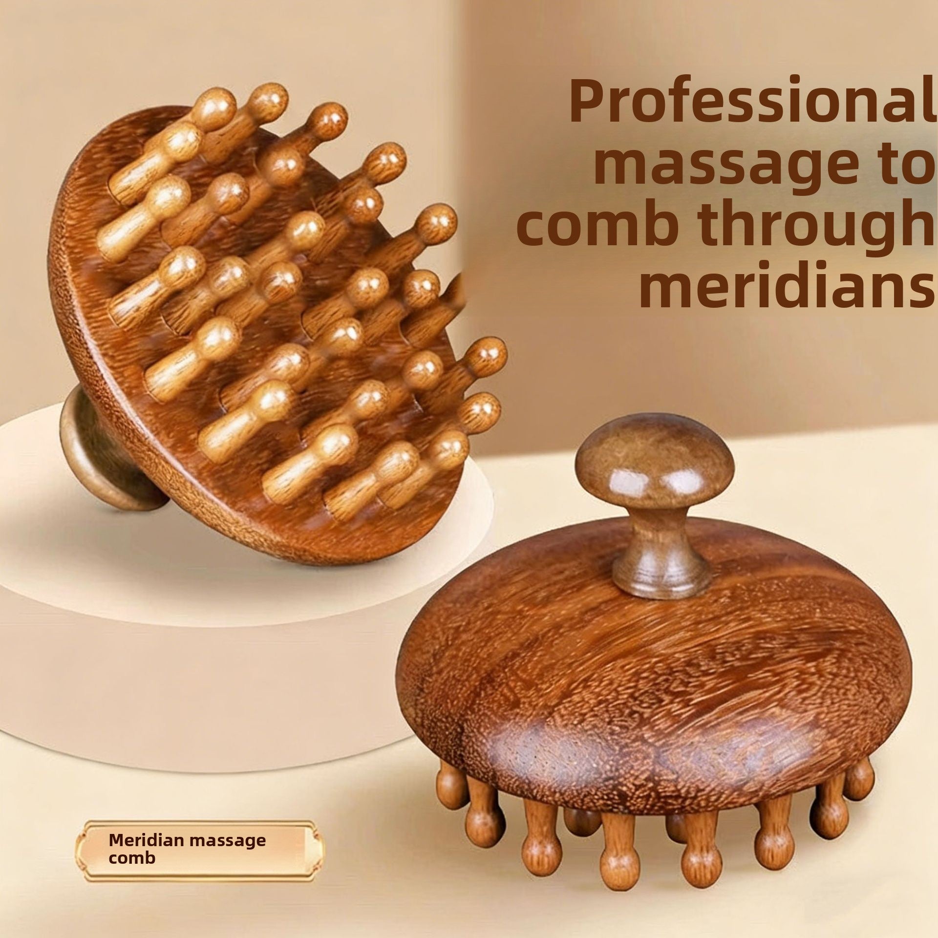 Round Wooden Comb