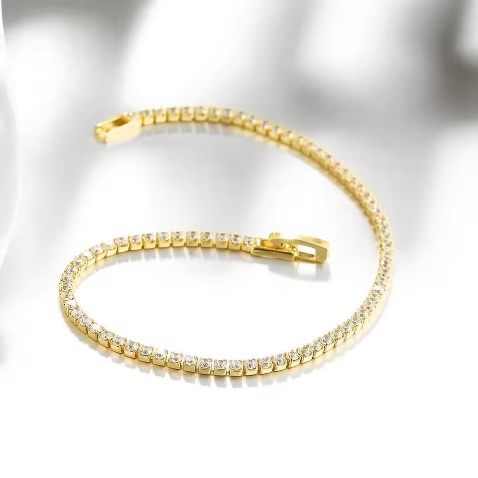 Round Zirconia Tennis Chain Bracelet
