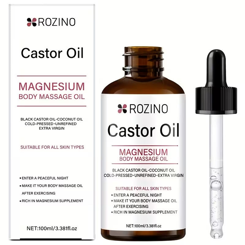 Rozino Magnesium Castor Body Massage Oil