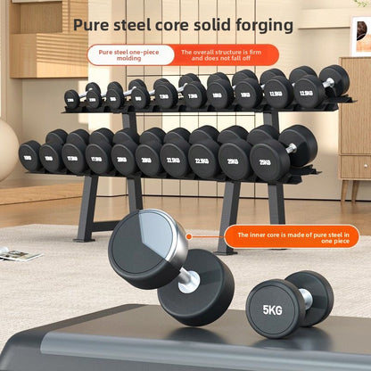 Rubber Coated Cast Iron Dumbbells