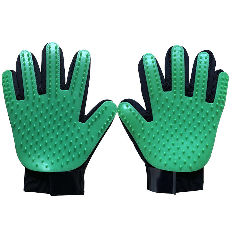 Rubber Pet Grooming Gloves for Cats and Dogs