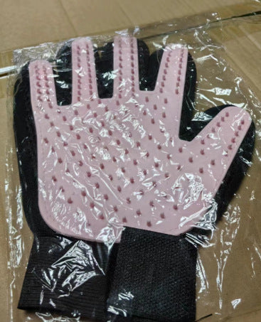 Rubber Pet Grooming Gloves for Cats and Dogs
