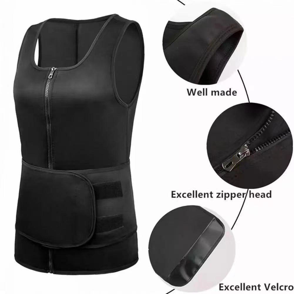 Rubber Waist Cincher Sweat-Inducing Fitness Shapewear Vest