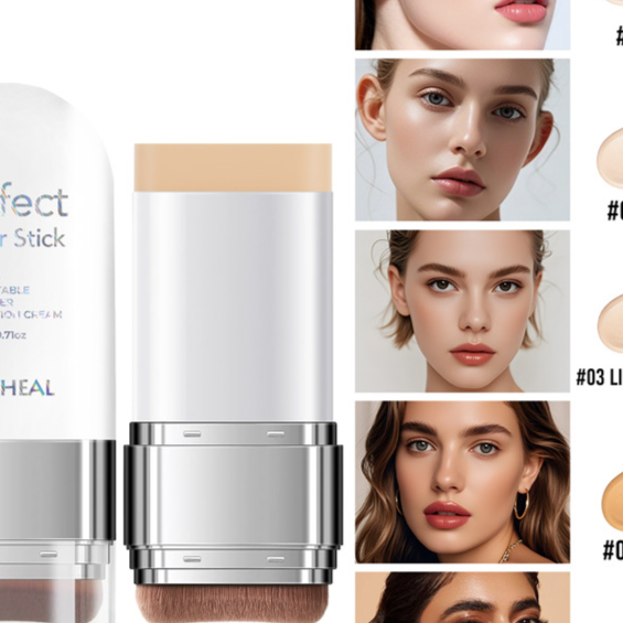 Rubberized foundation stick