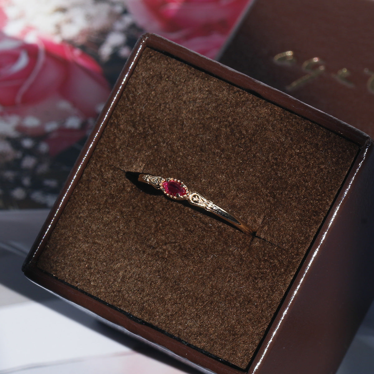 Ruby Horse Eye Ring