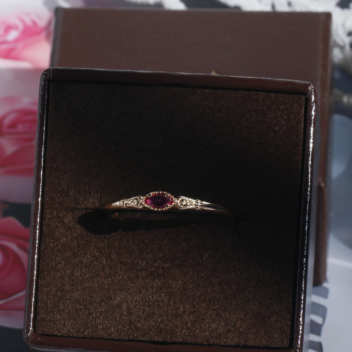 Ruby Horse Eye Ring