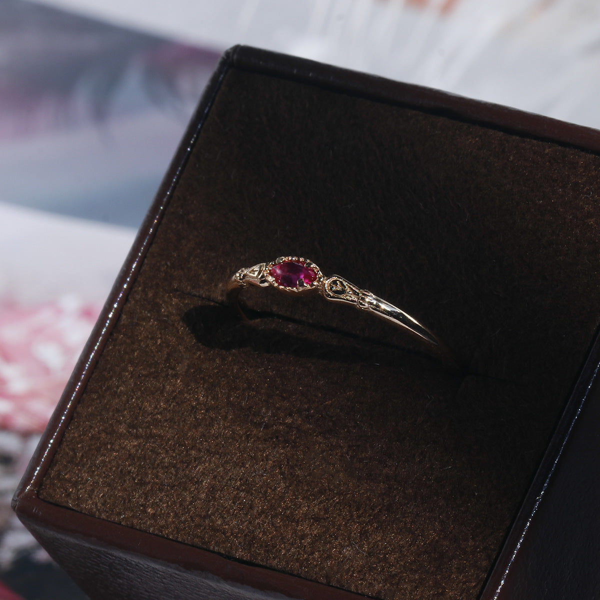 Ruby Horse Eye Ring