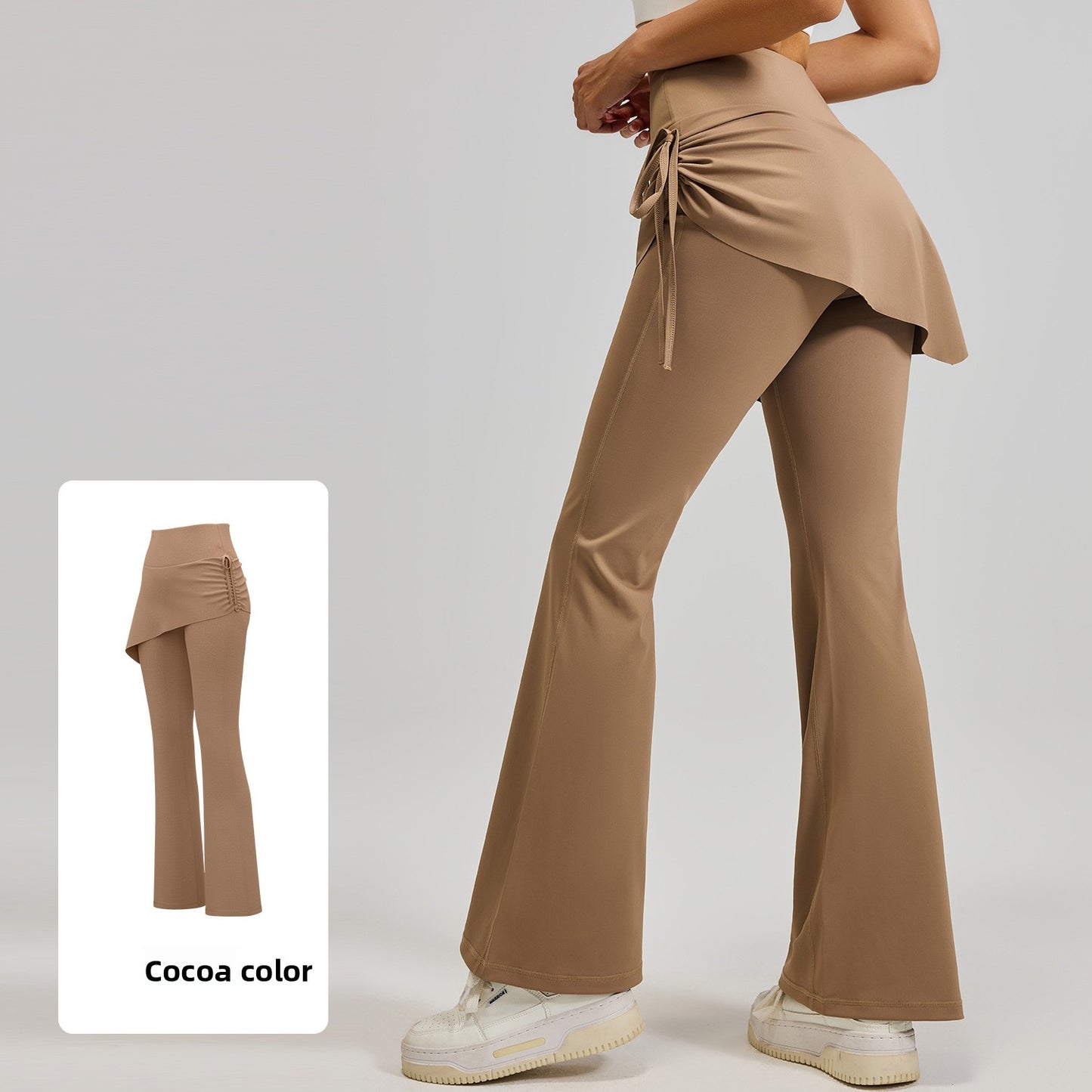 Ruched Flared Yoga Pants