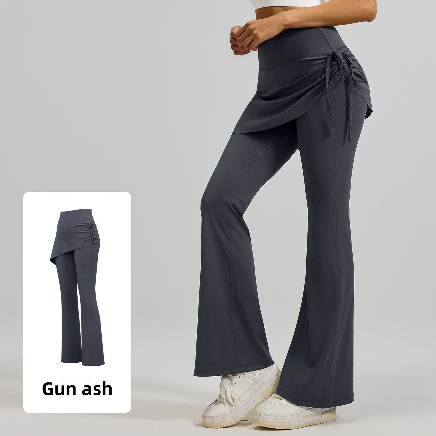 Ruched Flared Yoga Pants