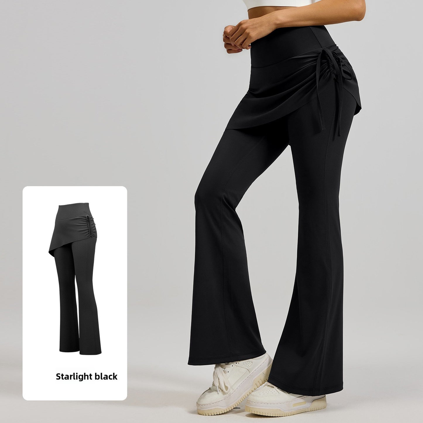 Ruched Flared Yoga Pants
