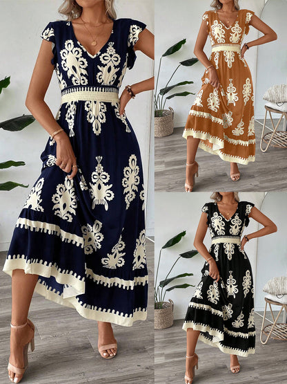 Ruffled A- line skirt