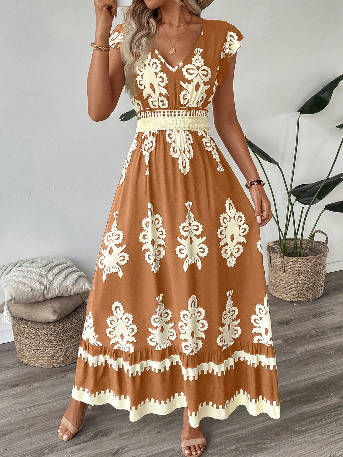 Ruffled A- line skirt