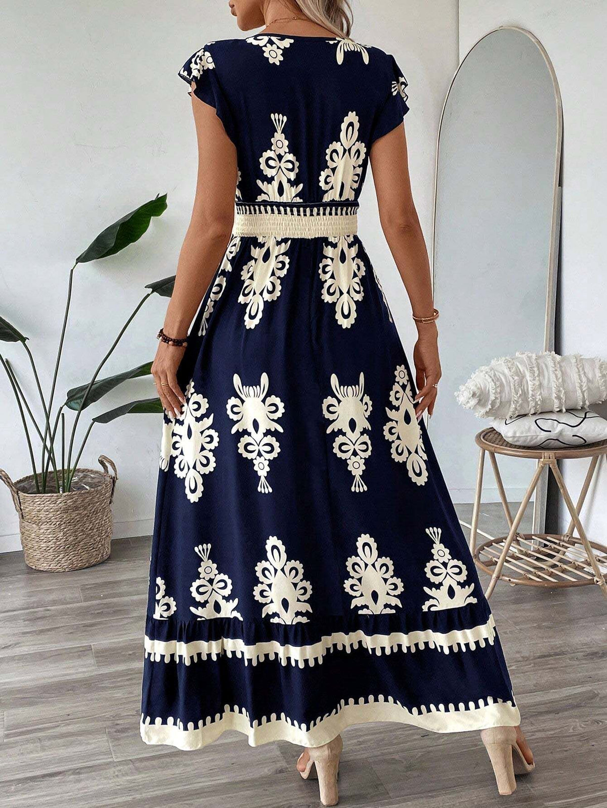 Ruffled A- line skirt