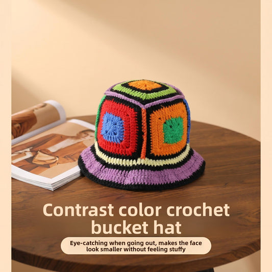 Ruffled Edge Knitted Bucket Hat