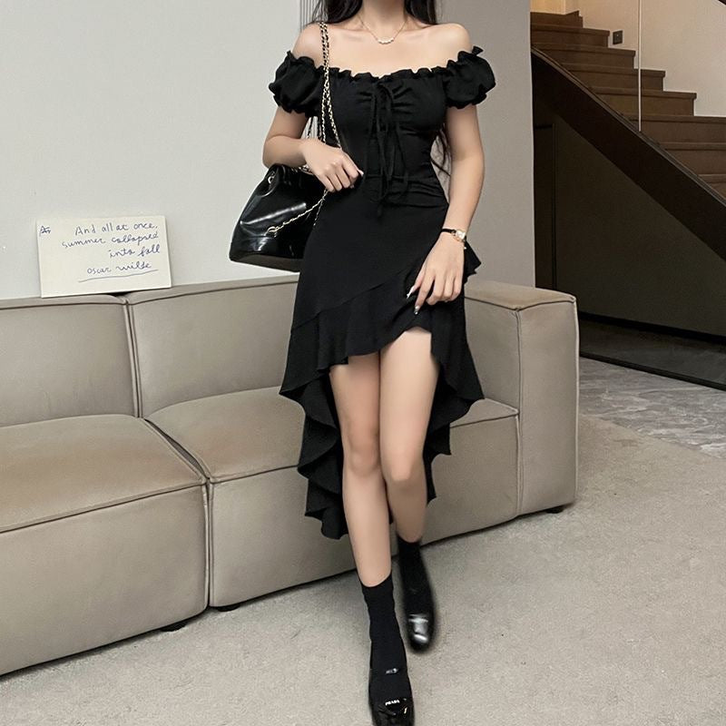 Ruffled Irregular Dress