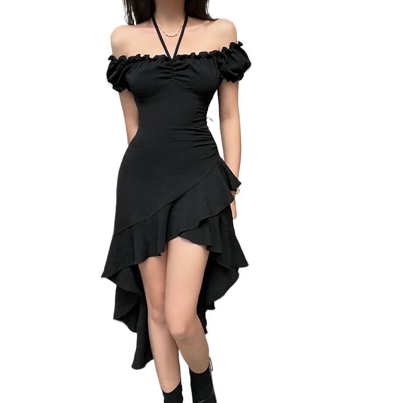 Ruffled Irregular Dress