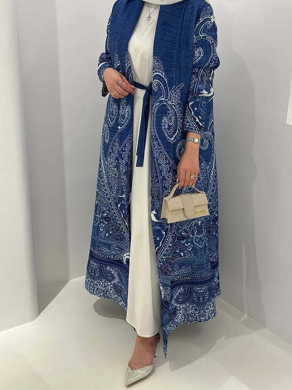 Ruffled long robe dress