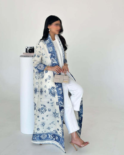 Ruffled long robe dress