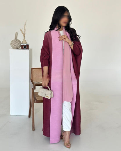 Ruffled long robe dress