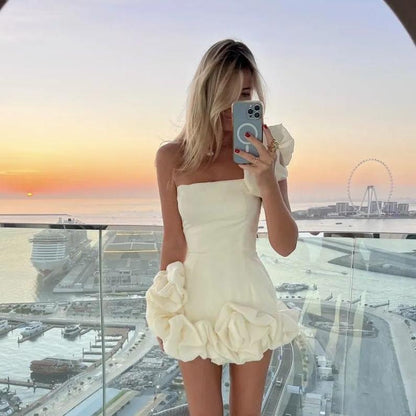 Ruffled One-Shoulder Bodycon Dress