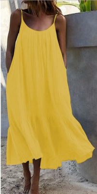 Ruffled Spaghetti Strap Summer Dress