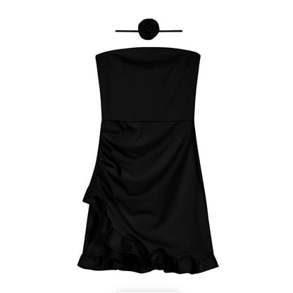 Ruffled Tube Top Dress for Women