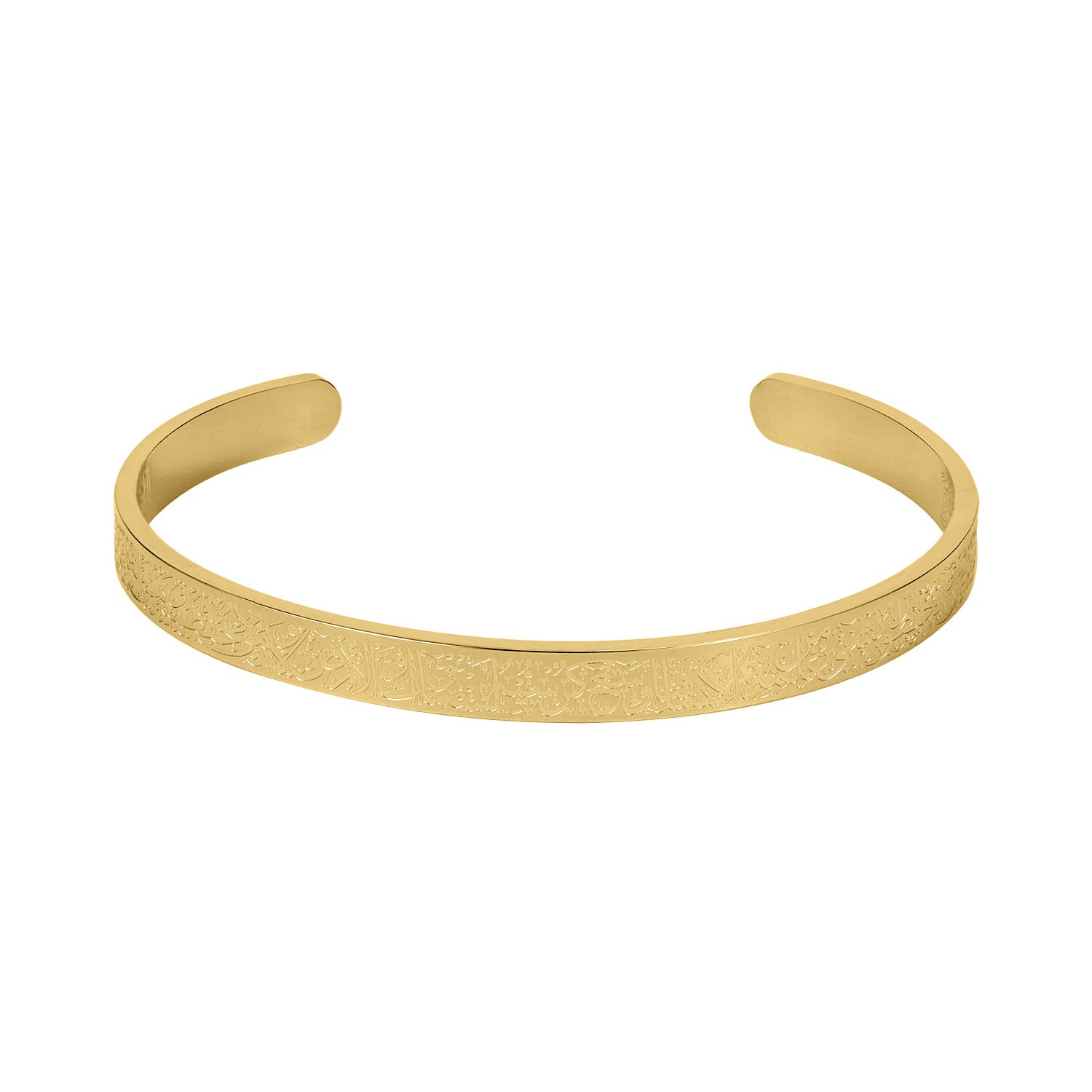 Rune C-Shaped Open Ring Stainless Steel Bracelet