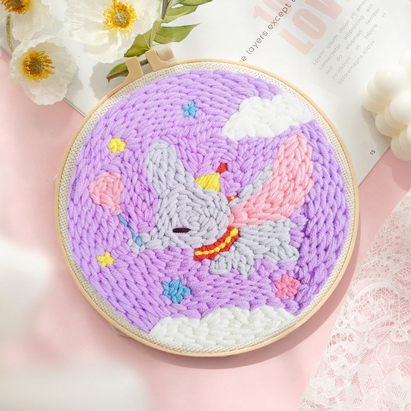 Russian Poke Embroidery DIY Craft Kit with Linen and Wool