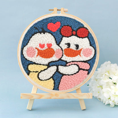 Russian Poke Embroidery DIY Craft Kit with Linen and Wool