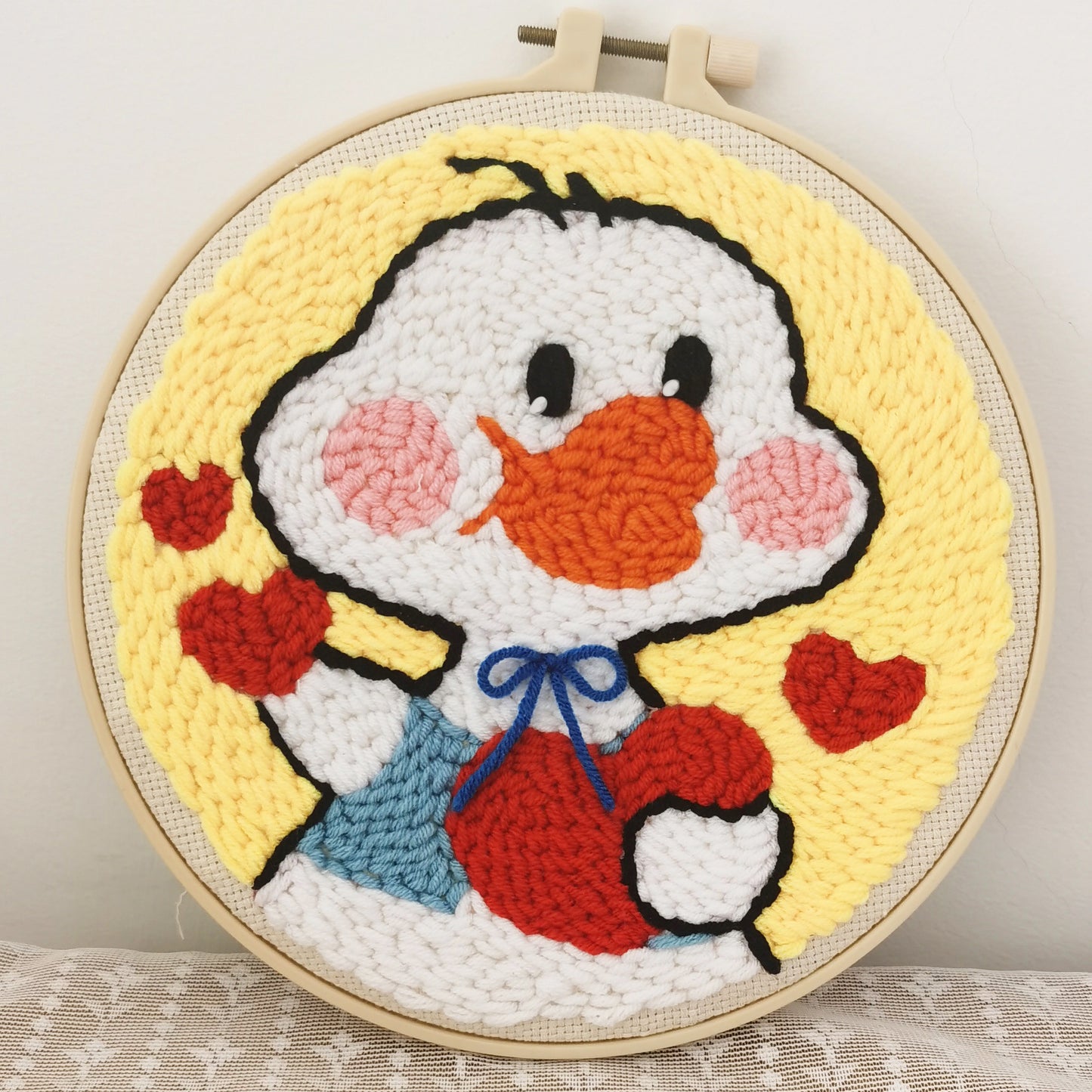 Russian Poke Embroidery DIY Craft Kit with Linen and Wool