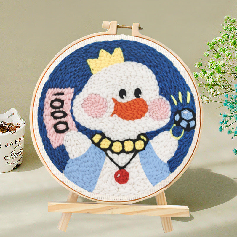 Russian Poke Embroidery DIY Craft Kit with Linen and Wool