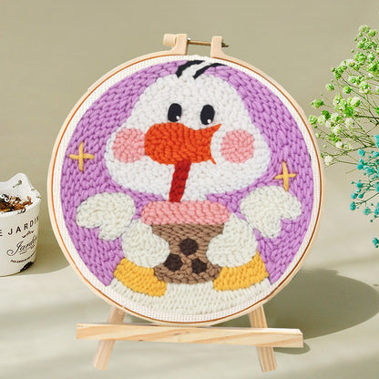 Russian Poke Embroidery DIY Craft Kit with Linen and Wool