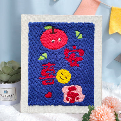 Russian Poke Embroidery DIY Craft Kit with Linen and Wool