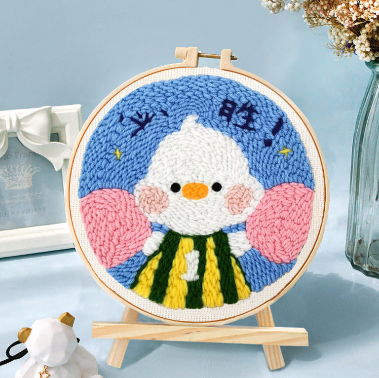 Russian Poke Embroidery DIY Kit with Cartoon Designs