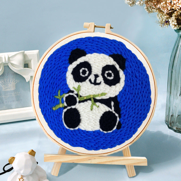 Russian Poke Embroidery DIY Kit with Cartoon Designs