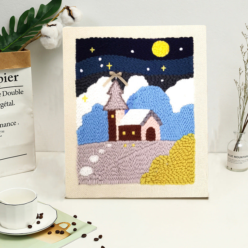 Russian Poke Embroidery DIY Kit with Cartoon Designs
