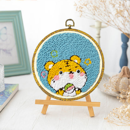 Russian Poke Embroidery DIY Kit with Cartoon Designs
