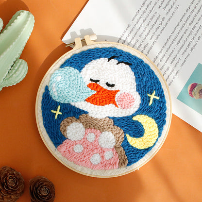 Russian Poke Embroidery DIY Kit with Cartoon Designs