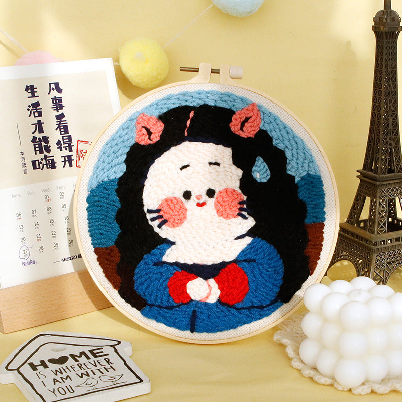 Russian punch needle embroidery craft sewing DIY kit