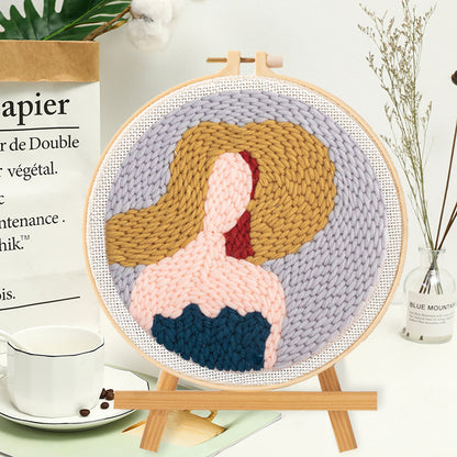 Russian punch needle embroidery craft sewing DIY kit