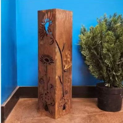 Rust-Resistant Hollow Steel Garden Lamp Post
