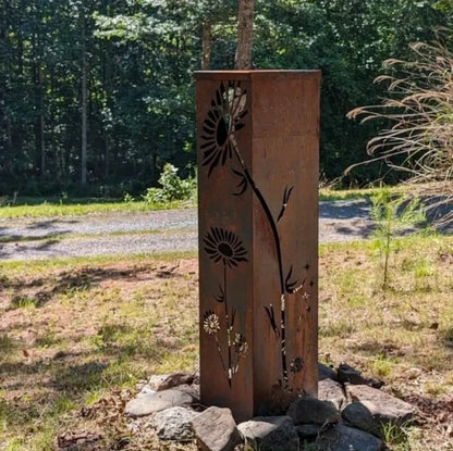 Rust-Resistant Hollow Steel Garden Lamp Post
