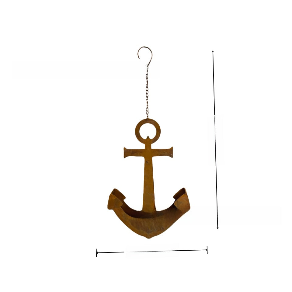 Rustic Anchor Shaped Hanging Planter