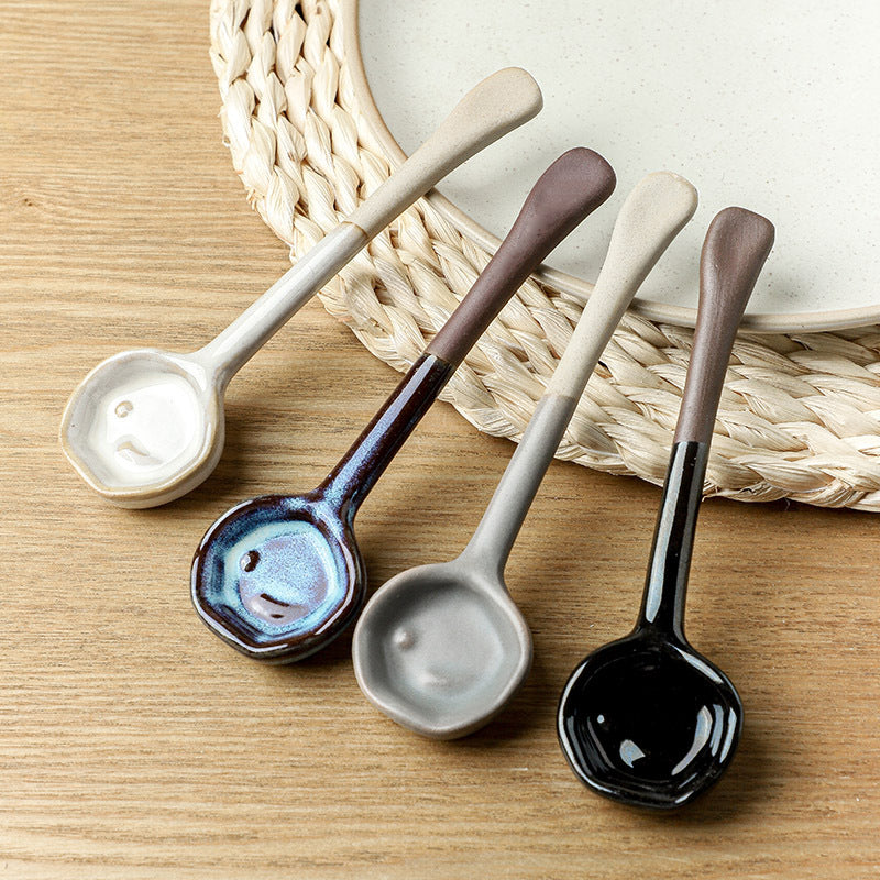 Rustic ceramic coffee stirrer