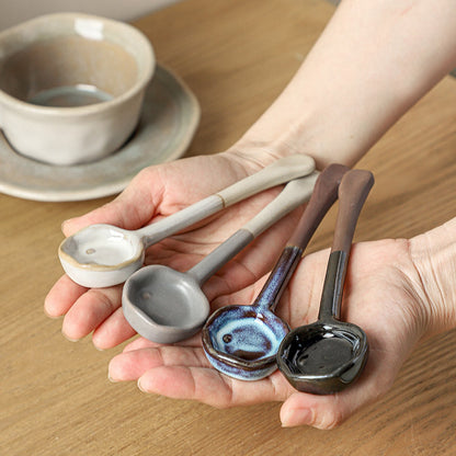 Rustic ceramic coffee stirrer