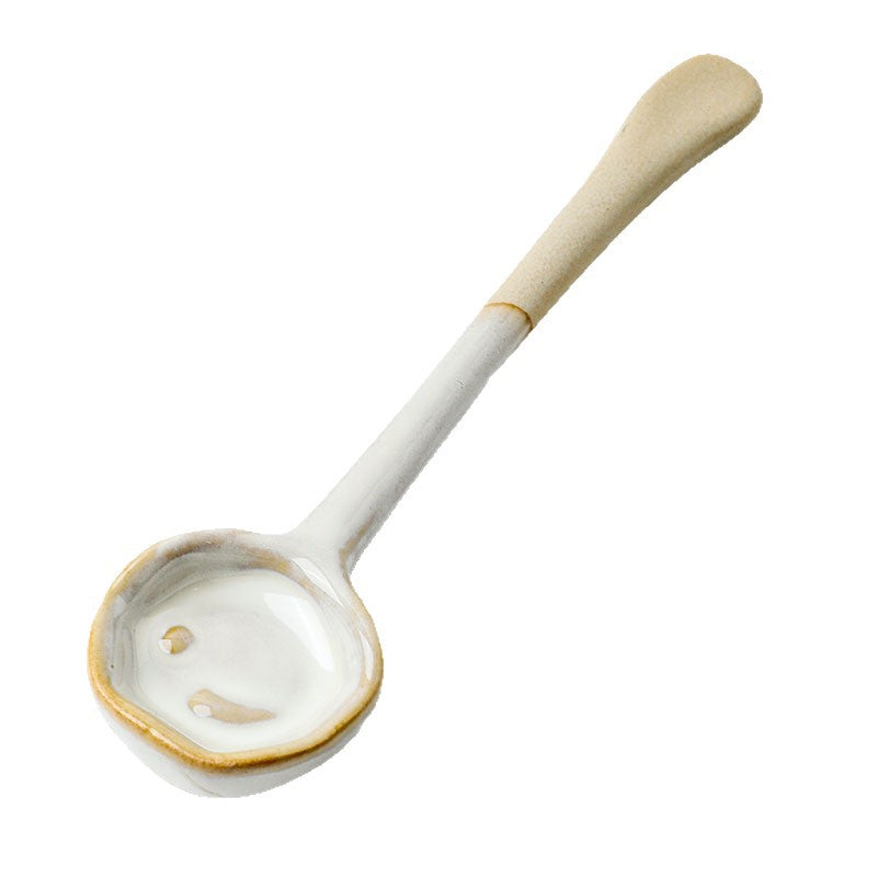 Rustic ceramic coffee stirrer