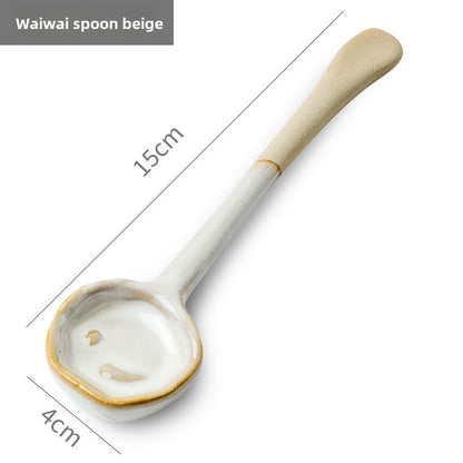 Rustic ceramic coffee stirrer