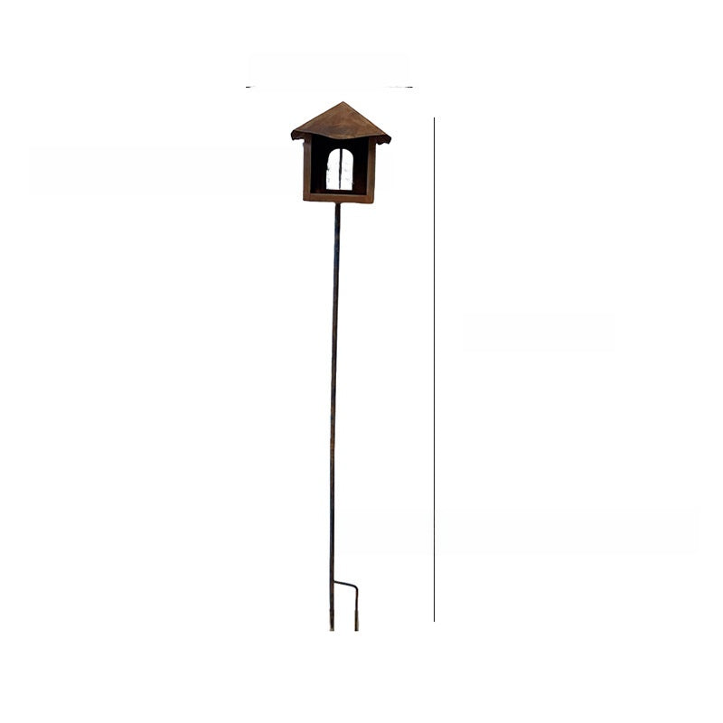 Rustic Iron Bird Feeder Ground Ornament