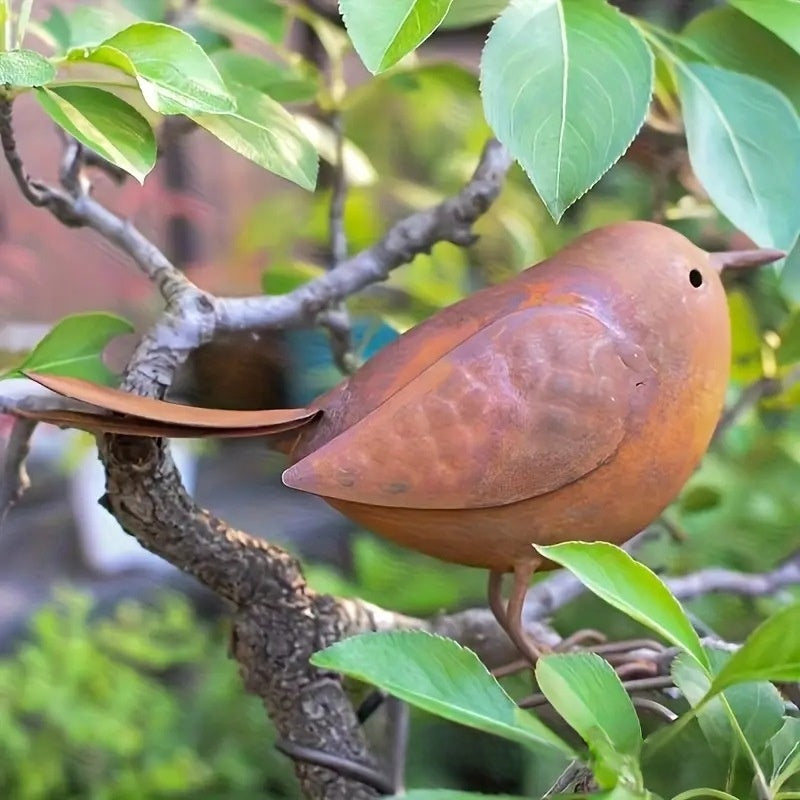 Rustic Iron Bird Garden Decoration