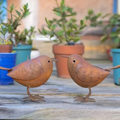 Rustic Iron Bird Garden Decoration